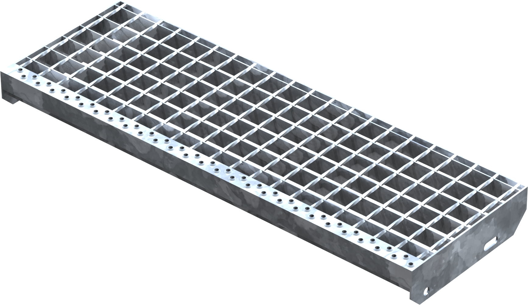 Schweisspressroststufe Metallstufe 800x270 mm Masche 34-38 mm Tragstab 30-2 mm S235JR feuerverzinkt-25-802730302.7