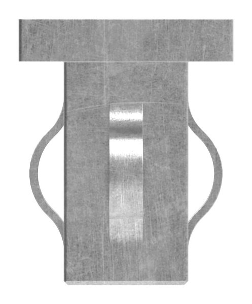 Stahlstopfen flach - fuer Rohr 25x25x1-5-2-0 mm - Stahl S235JR- roh-30-2941.8