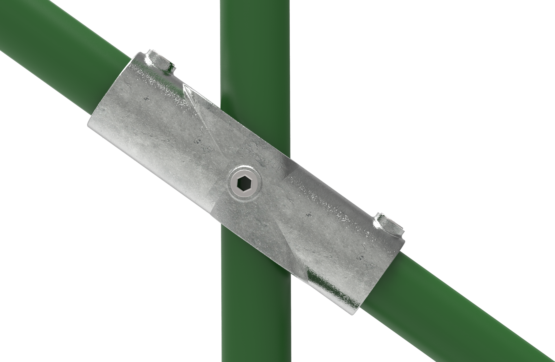 Rohrverbinder - Kreuzstueck 30-45° - 126D48 - 48-3 mm - 1 1-2- - Feuerverzinkt u. Elektrogalvanisiert-126D48