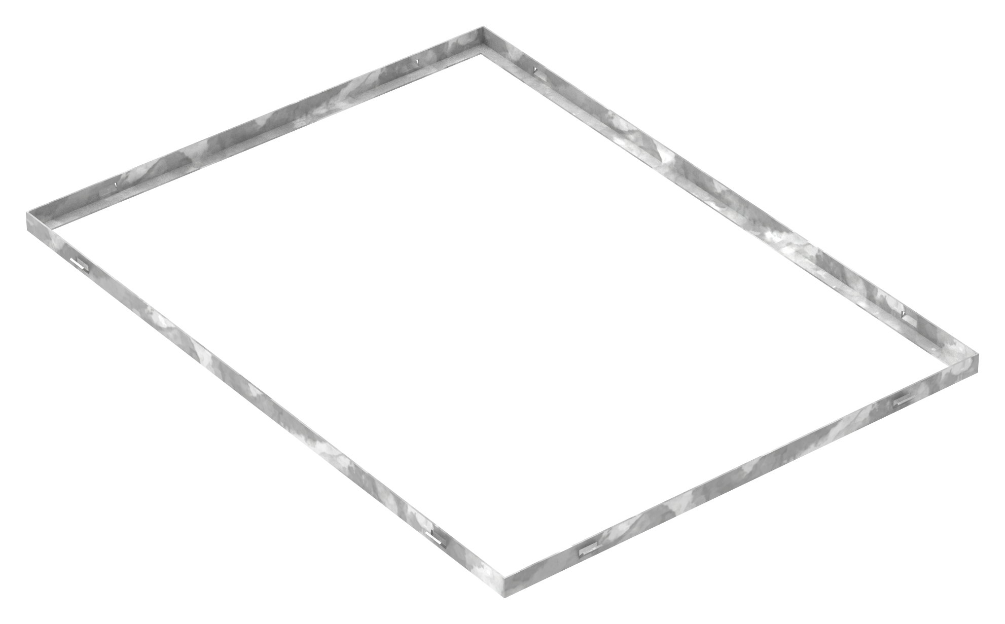 Zarge - Masse- 600x800x23 mm - fuer Rosthoehe 20 mm - aus S235JR -St37-2- bandverzinkt-23-608020.7