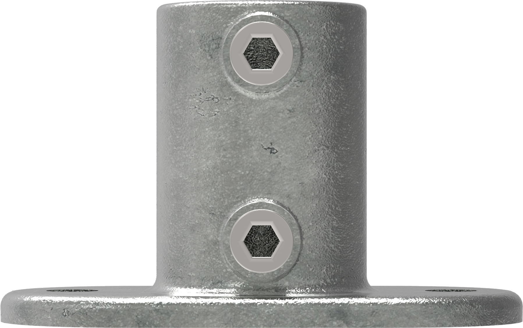 Rohrverbinder Fussplatte oval Ø 17-2 mm -3-8- - Temperguss verzinkt - 132S17-132S17
