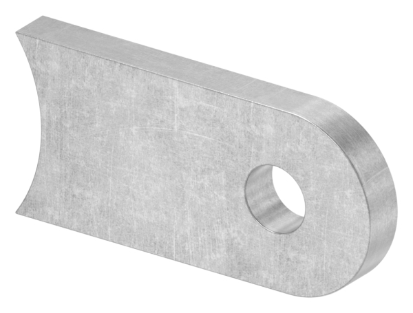 Anschweisslasche Stahl roh 50 x 25 x 6 mm Rundloch Ø 9 mm fuer Rohr Ø 42-4 mm-88-1154110-ST-42.25
