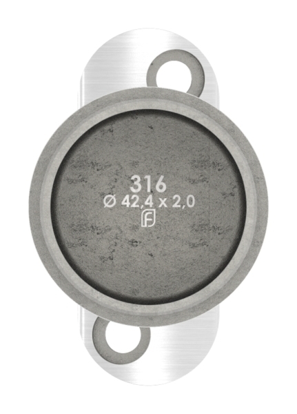 Handlaufstuetze aus einem Stueck mit Halteplatte V4A-11-3864.1