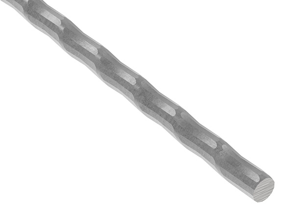 Rundeisen spindelfoermig geschmiedet Ø 12 mm Laenge- 3000 mm Stahl -Roh- S235JR-30-1529.8