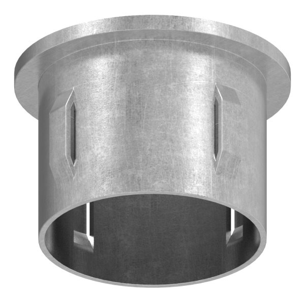 Stahlstopfen flach - mit M8 - fuer Rundrohr Ø 42-4x2-5-2-9 mm - Stahl S235JR- roh-30-2933.8