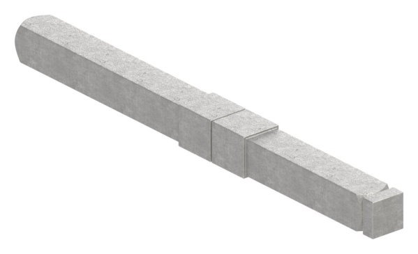 Drueckerstift Edelstahl V2A 8x8 mm auf 9x9 mm L = 105 mm geteilt fuer Anti-Panikschloss-88.118075