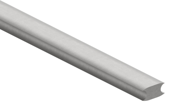 Flacheisen 16x8 mm 2-fach gerillt 3300mm Stahl S235JR Zierprofil-30-1511.8