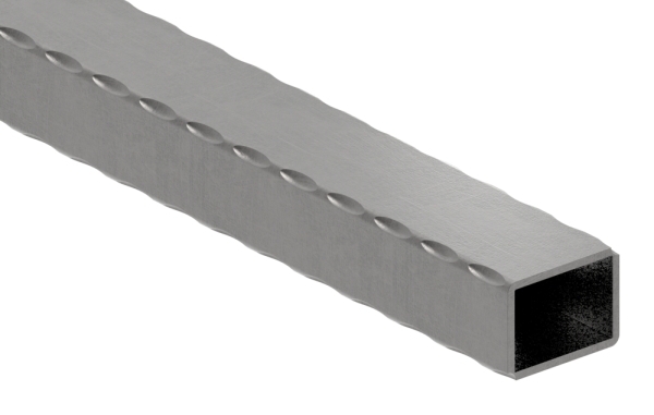 Rechteckrohr gehaemmert 40x30x2-5 mm 3000 mm Stahl S235JR- roh-30-1553.8