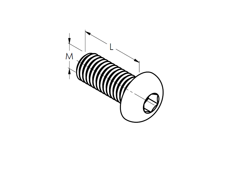 Linsenkopfschraube Edelstahl AISI 304 M5x12 Innensechskant PVD schwarz-89-11ADIN7380A2M5X12-A.4