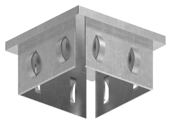 Stahlstopfen flach - fuer Rohr 60x60x2-0-3-0 mm - Stahl S235JR- roh-30-2945.8