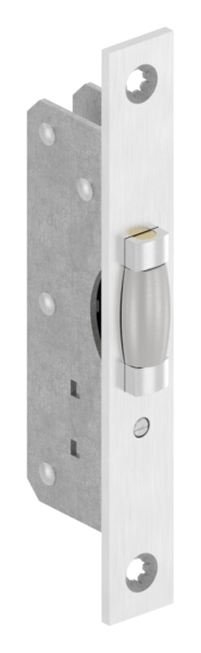 Einsteckschloss verzinkt Stulp Edelstahl mit Rollfalle- - 2 mm verstellbar-88.1140115
