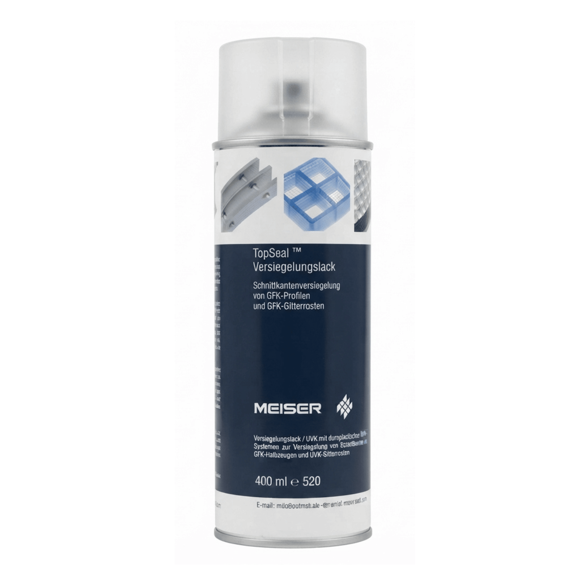 MEISER TopSeal Versiegelungslack 400 ml - RAL 7032 - fuer GFK-Schnittkanten-GFK-L7032