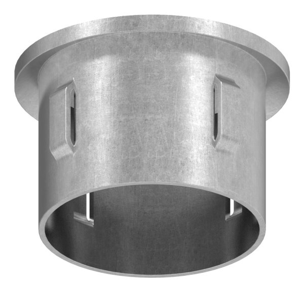 Stahlstopfen - leicht gewoelbt - mit M8 - fuer Rundrohr Ø 42-4x2-5-2-9 mm - Stahl S235JR- roh-30-2923.8