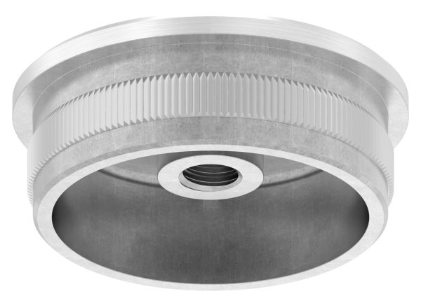 Einsteckkappe Edelstahl V2A fuer Rohr Ø 48-3x2-0 mm mit M8 Gewinde- flach-11-5242.4