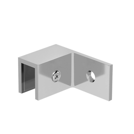 Eck-Glashalter fuer Duschtueren Messing glanz fuer Glas 8-12 mm-89-11GSMSZP250LPCR-A.4