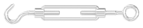 Spannschloss - M5 - Oese-Haken - mit Links-Rechtsgewinde - V4A-11-2956.1