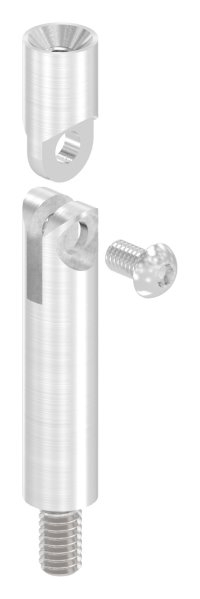 Edelstahl Gelenkstift Ø 14 x 76 mm - verstellbar - Aussen - und Innengewinde -V4A-11-2182.1