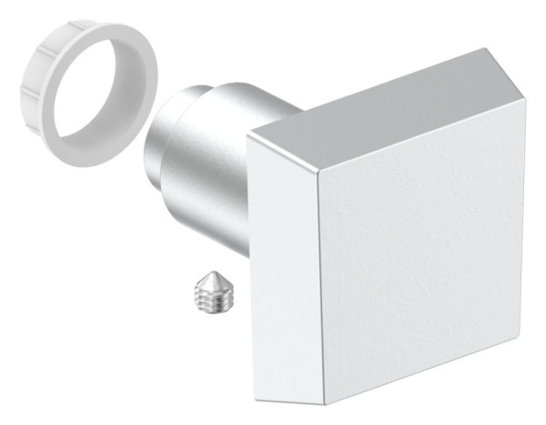 Alu-Tuerknopf gerade -quadratisch-12-3019.6
