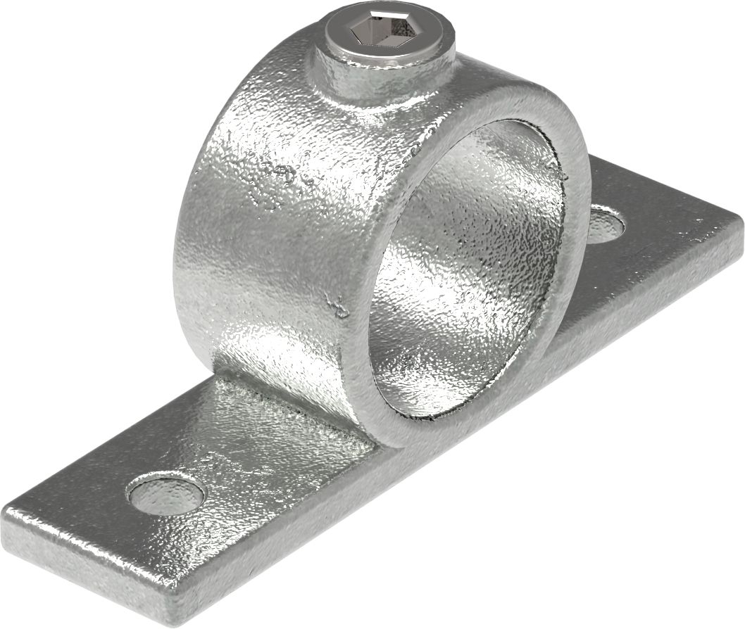 Rohrverbinder - Befestigungsring mit Flansch 2 Bohrungen - 198 - 26-9 mm - 48-3 mm - 3-4- - 1 1-2- - Feuerverzinkt u. Elektrogalvanisiert-198