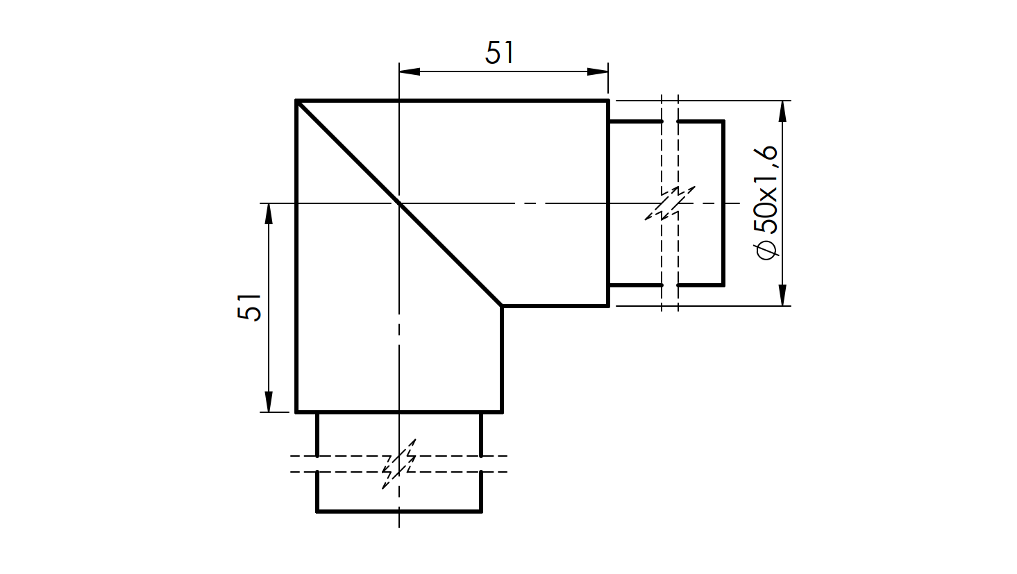 Handlauf Eckverbinder Aluminium 50 mm fuer Glasmontage mit LED-Nut-89-11AL6313050LEDSE-A.4