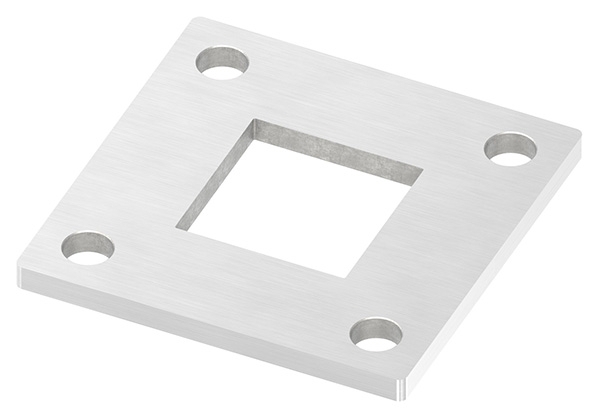 Ankerplatte Masse- 92 x 92 x 6 mm mit Zentrierbohrung- 40-2 x 40-2 mm V2A-11-2210.4