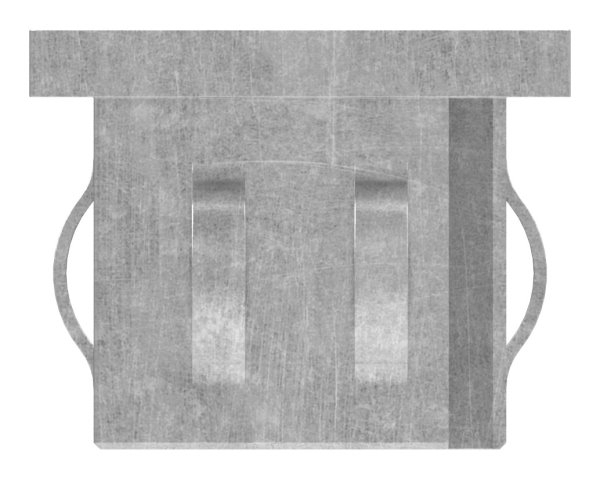 Stahlstopfen flach - fuer Rohr 40x40x2-0-3-0 mm - Stahl S235JR- roh-30-2943.8