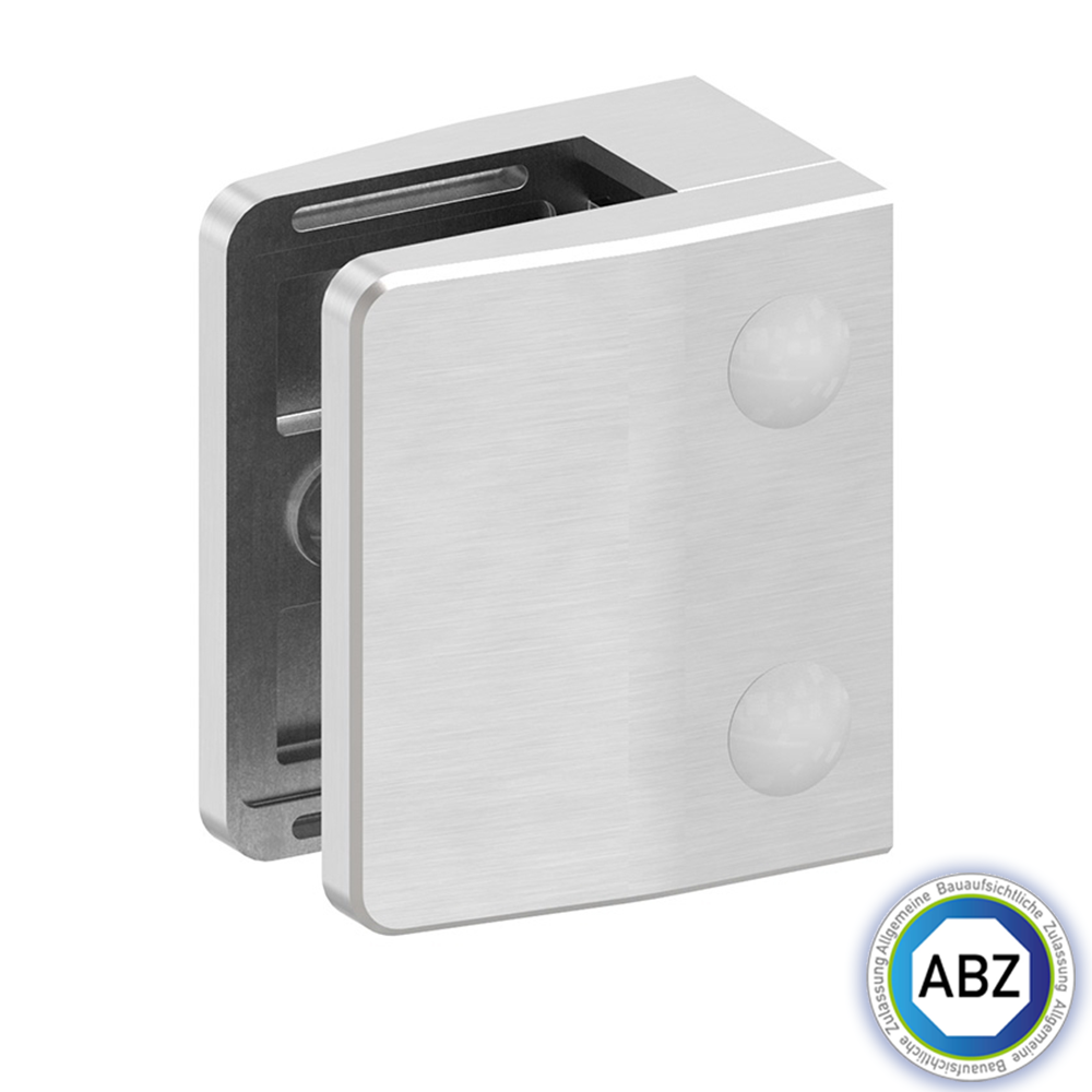 Glasklemme - mit ABZ Zulassung - Masse- 55x65x37-5 mm - verschiedene Anschluesse - V2A - V4A - Zink - Edel- Optik-GLASKLEMME-F-35-42-4.15