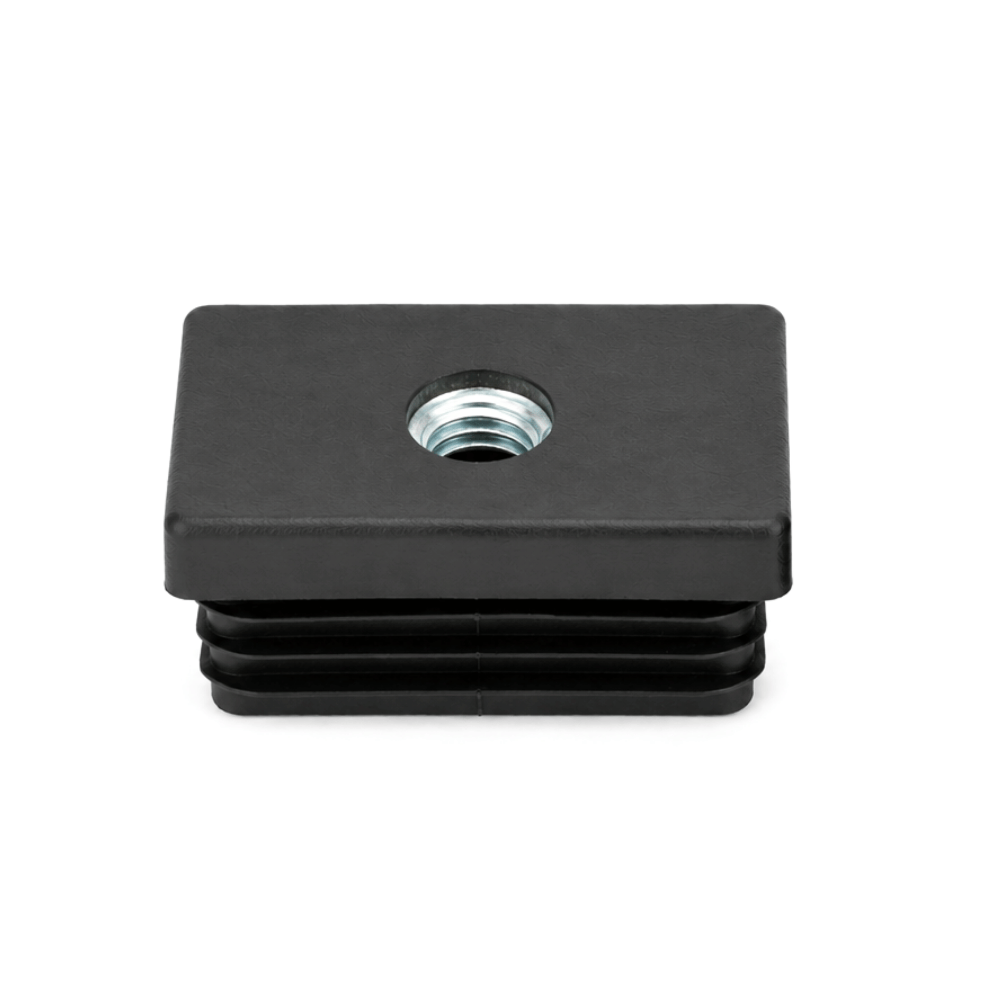 Einsteckbuchse mit M8 fuer Vierkantrohr 80x40x2 mm- Schwarz-J-8040.S