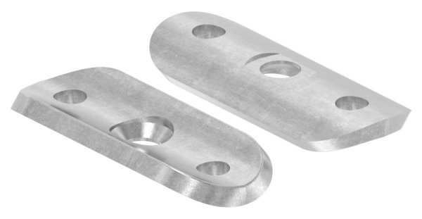 Handlaufanschlussplatte S235JR Rohranschluss Ø 33-7 mm 64 x 24 x 4 mm-30-1406.8
