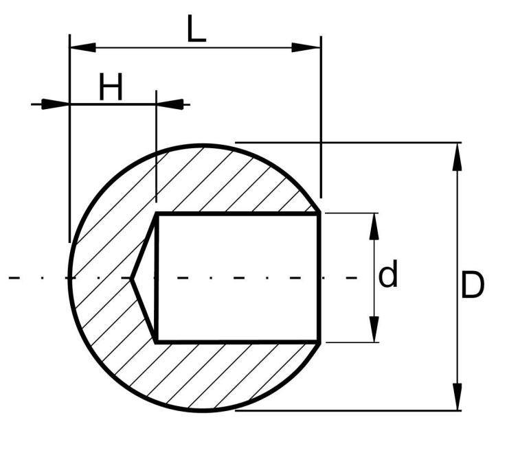 Kugel - Ø 25 mm - mit Sackloch- 12-2 mm - V2A Vollmaterial-11-4022-A.4