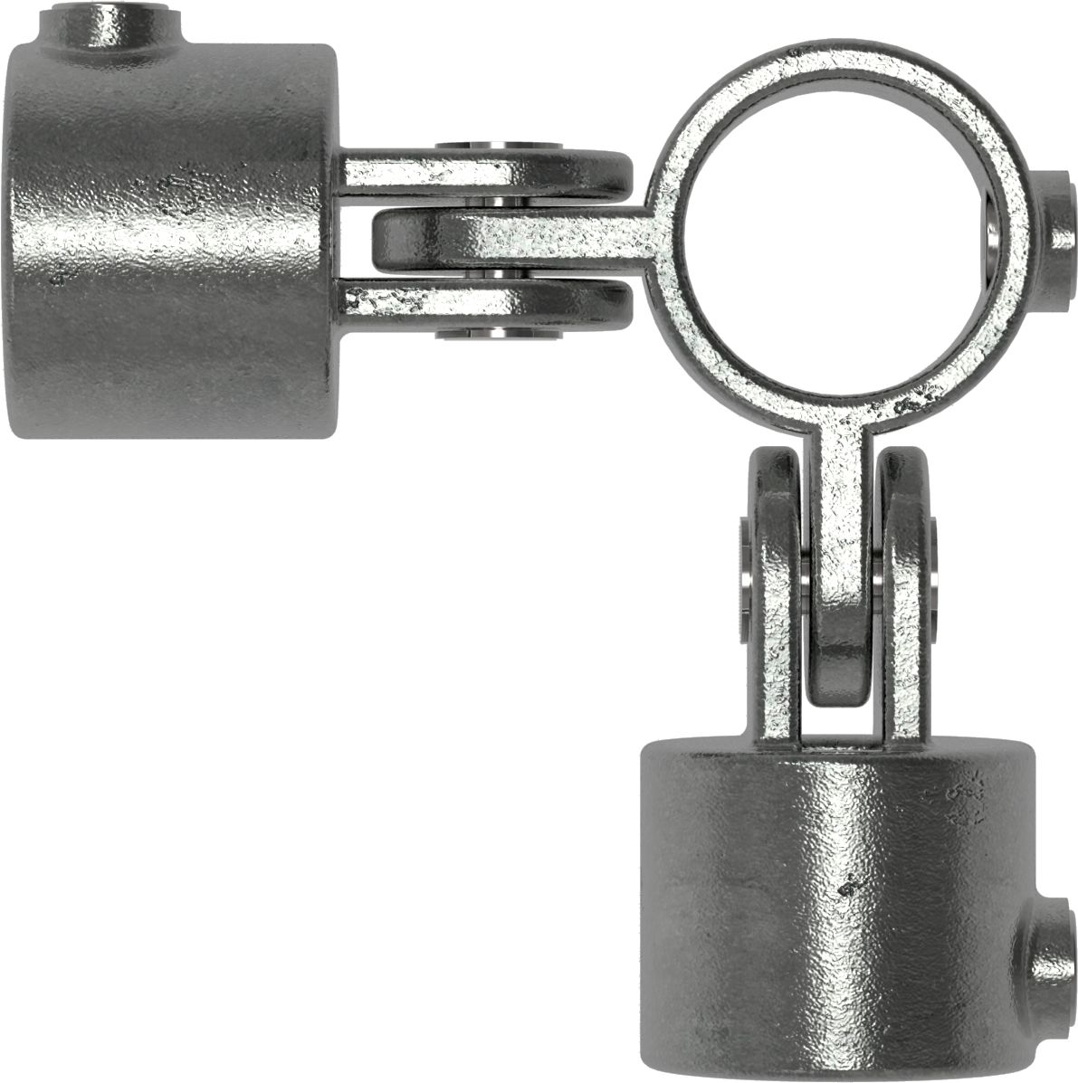 Rohrverbinder Gelenkstueck doppelt 90° Ø 33-7 mm -1- - Temperguss verzinkt - 168B34-168B34