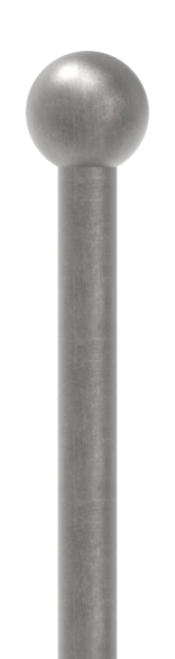 Zaunstab - Laenge- 600 mm - Material Ø 12 mm - Kugel Ø 25 mm - Stahl S235JR- roh-30-1222.8