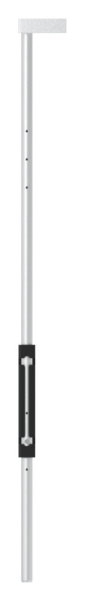 Bodenriegel XL mit Laenge 1000mm- zum Anschrauben- RAL 9005 schwarz-88-1156711-ALU.9005