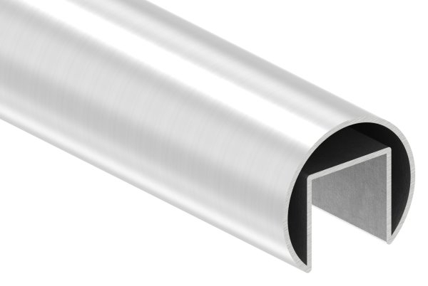 Nutrohr Masse- Ø 42-4x1-5 mm mit Nut- 24x24 mm Laenge- 6000 mm V2A Edelstahl-12-2020.4