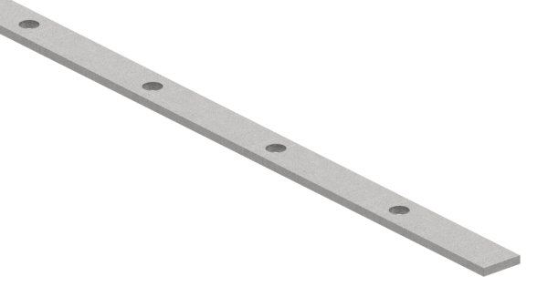 Flacheisen gelocht Laenge- 2000 mm 16 Lochungen Stahl -Roh- S235JR-30-1661.8