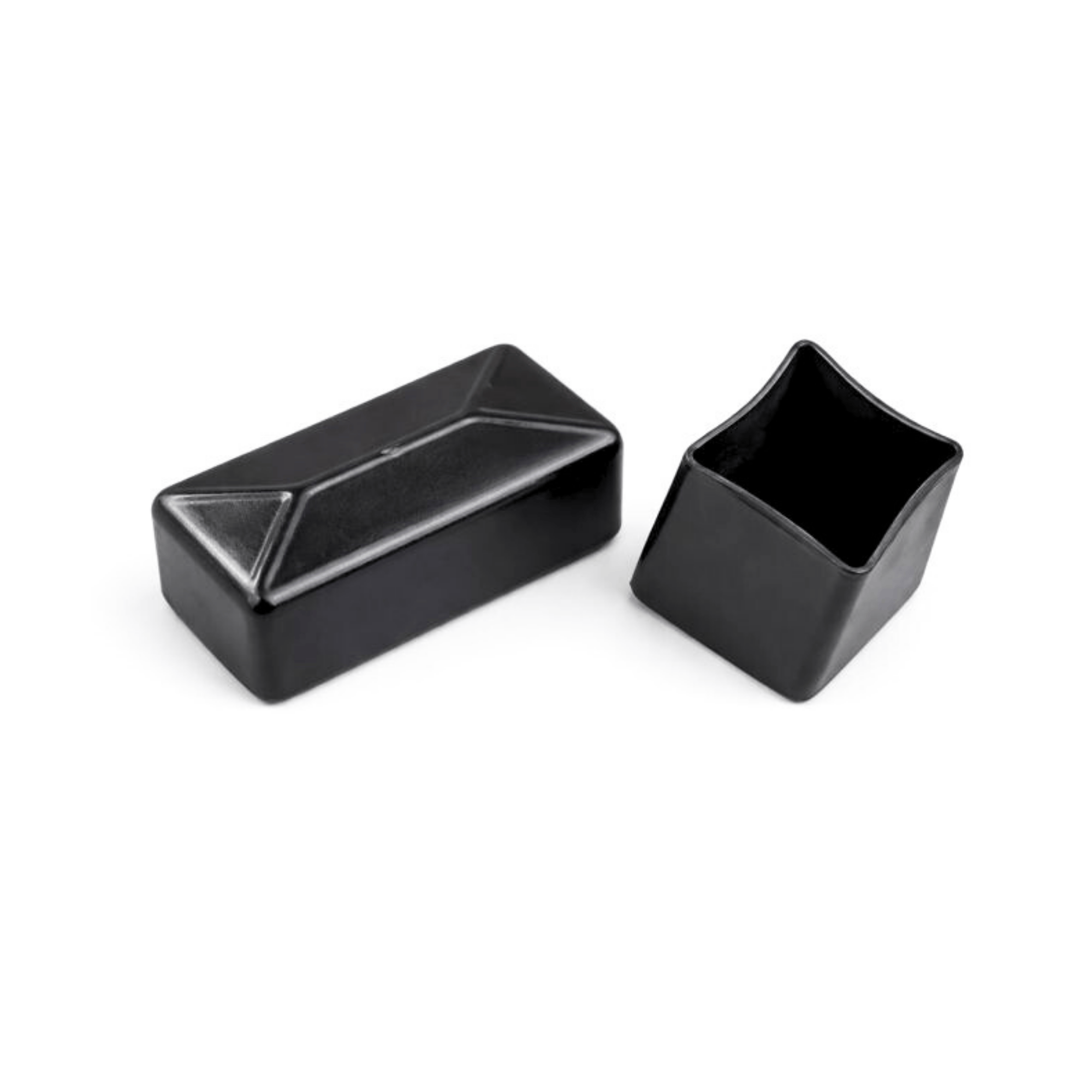 Weich-PVC-Flachkappen 25 x 25 x 30 mm innere Laenge- schwarz-FG-252530.1H