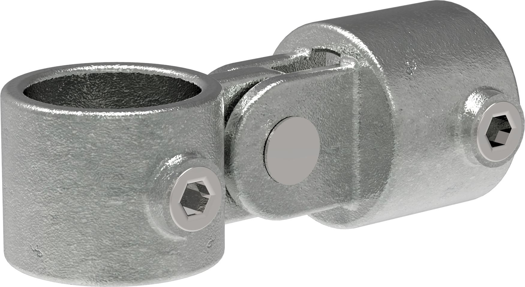 Rohrverbinder Gelenkstueck einfach Ø 48-3 mm -1 1-2- - Temperguss verzinkt - 173D48-173D48