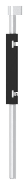 Bodenriegel mit Laenge 490mm- zum Anschrauben- RAL 9005 schwarz-88-1156710-ALU.9005