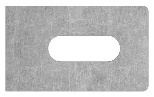 Anschweisslasche eckig Stahl S235JR 50 x 30 x 12 mm mit Langloch 25 x 9 mm-88-1154122-ST.12