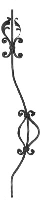 Bauchstab - Laenge- 1000 mm - Material- 16x8 mm - Stahl S235JR- roh-30-1182.8