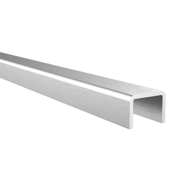 Aufsteckhandlauf Aluminium 26 x 20 mm fuer Glas 20-00-21-52 mm eloxiert-89-11AL69010226000SE-A.4