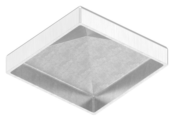 Pfostenkappe Edelstahl fuer Vierkantrohr- 50x50 mm geschliffen V2A-11-2572.4