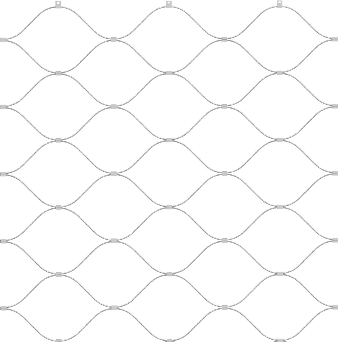 Drahtgeflecht Edelstahl AISI 316 Maschenweite 50x88 mm Kabel 1-5 mm Laenge 10 m Rohzustand-89-11A14LV50X88X1510-A.4
