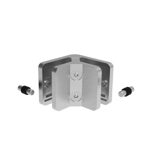 Eck-Glasklemme Edelstahl AISI 316 fuer Glas 6-12-76 mm Blech 1-5-5 mm 90 Grad Schliff-89-11A14230P900-A.4