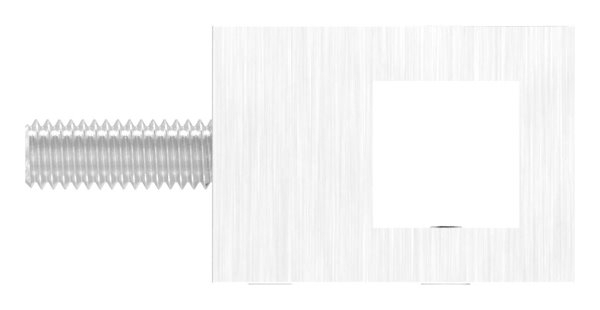 Querstabhalter V2A Edelstahl – Vierkant -Quadratisch- Anschluss FLACH fuer Vierkantmaterial 12x12 mm inkl- Schrauben-11-1085.4
