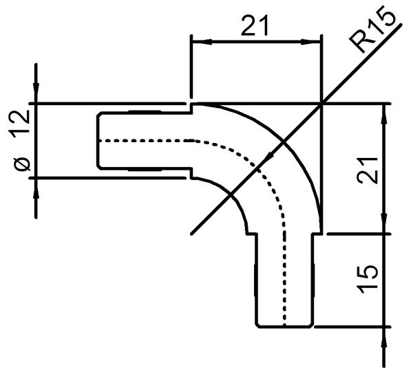 Rohrverbinder V2A fuer Rohr Ø 12 x 1-5 mm 90° zum Einkleben geschliffen K240-88-1150428.240
