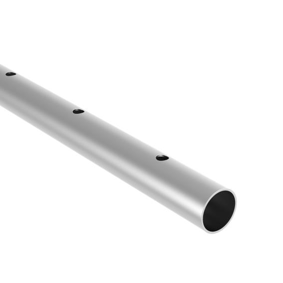 Gelaenderpfosten Edelstahl AISI 304 D42-4x2 mm 1300 mm geschliffen mit Bohrungen-89-11A424X210X121300-A.4