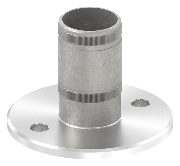 Wand- und Bodenanker Edelstahl V2A fuer Rohr Ø 42-4x2-0 mm Platte Ø 100x6 mm-88-1150011.240