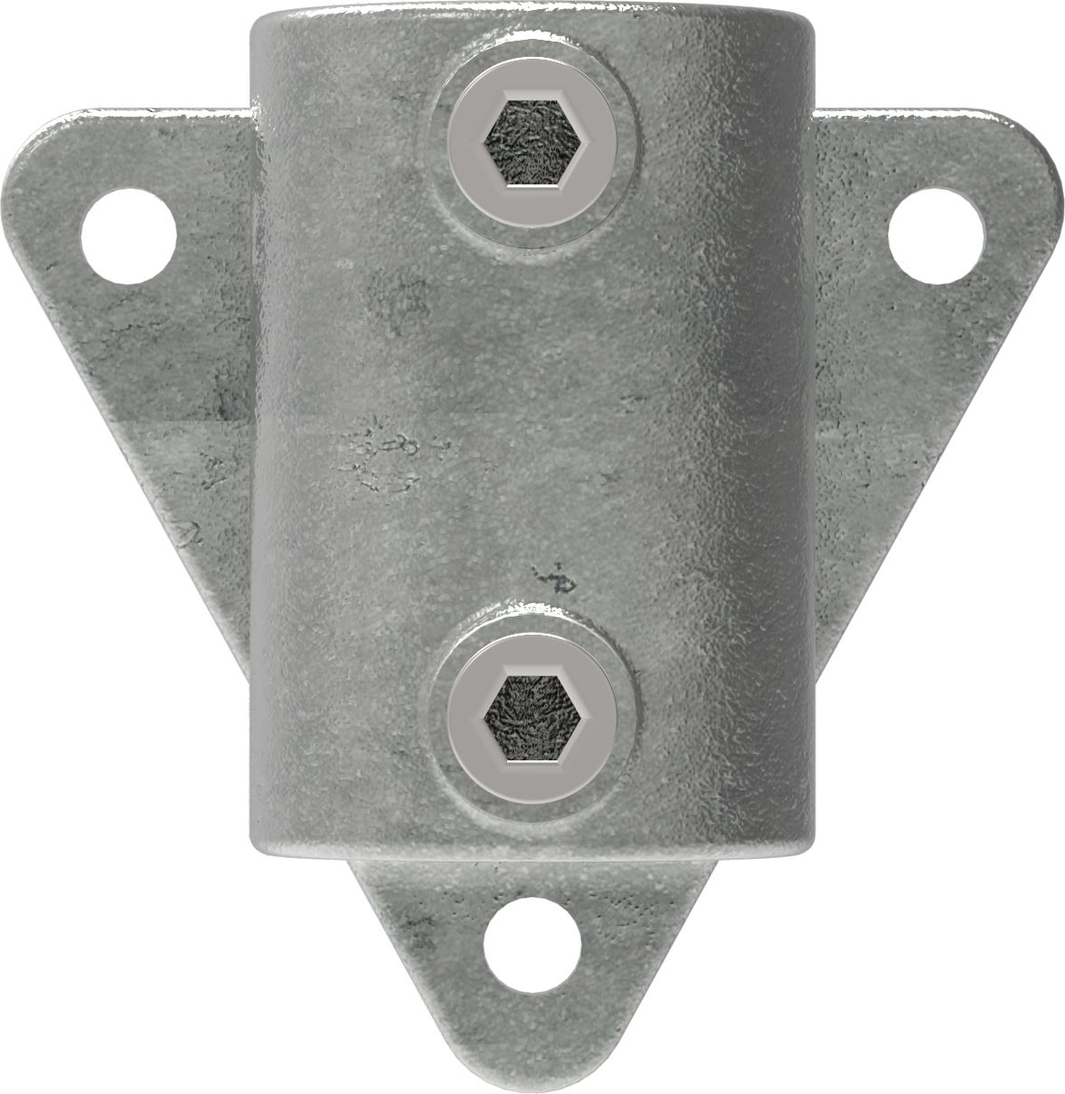 Rohrverbinder - Wandhalter Dreieckflansch - 146B34 - 33-7 mm - 1- - Feuerverzinkt u. Elektrogalvanisiert-146B34