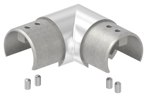 Verlaufsecke 90° - horizontal - fuer Nutrohr Ø 48-3 mm - V2A-12-2319.4